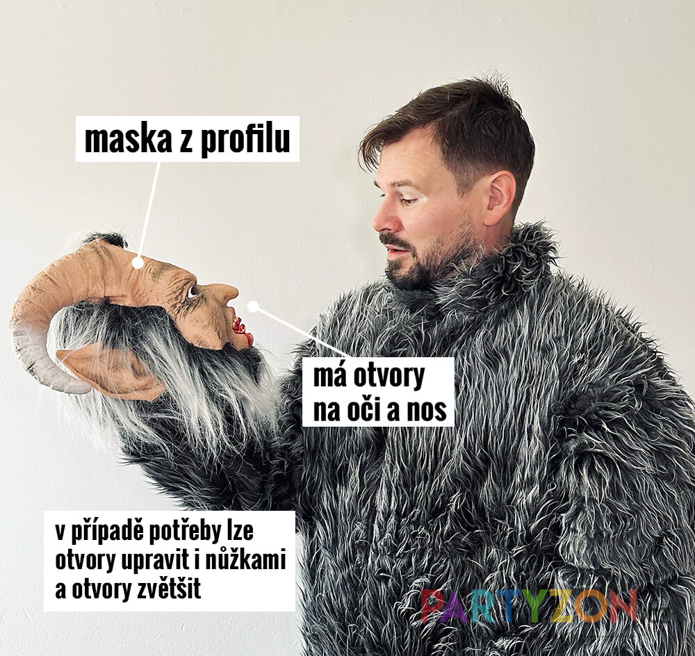 maska krampus cert s velkymi rohy-2